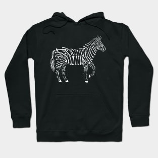 Zebra Bones Illustration Hoodie